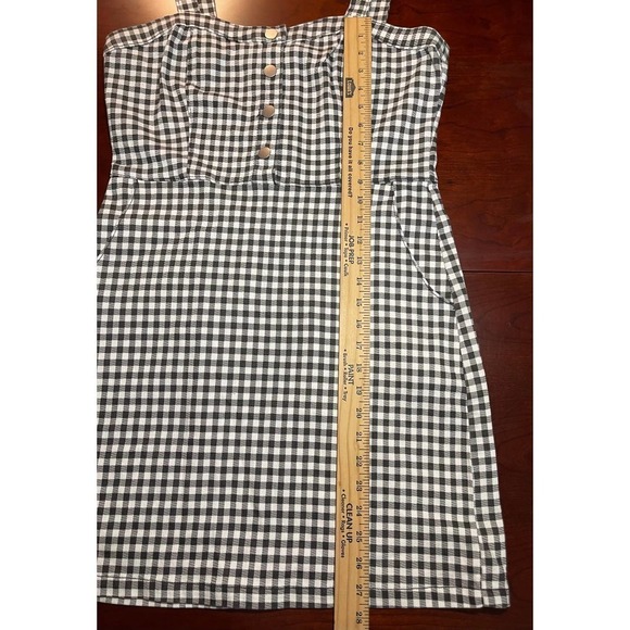 No Boundaries Mini Dress Sz Large 11-13 Gingham Sleeveless Y2k 90s Pockets - Picture 10 of 10